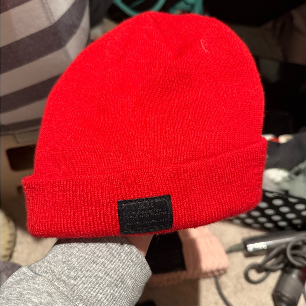 Nike Red Beanie Hat